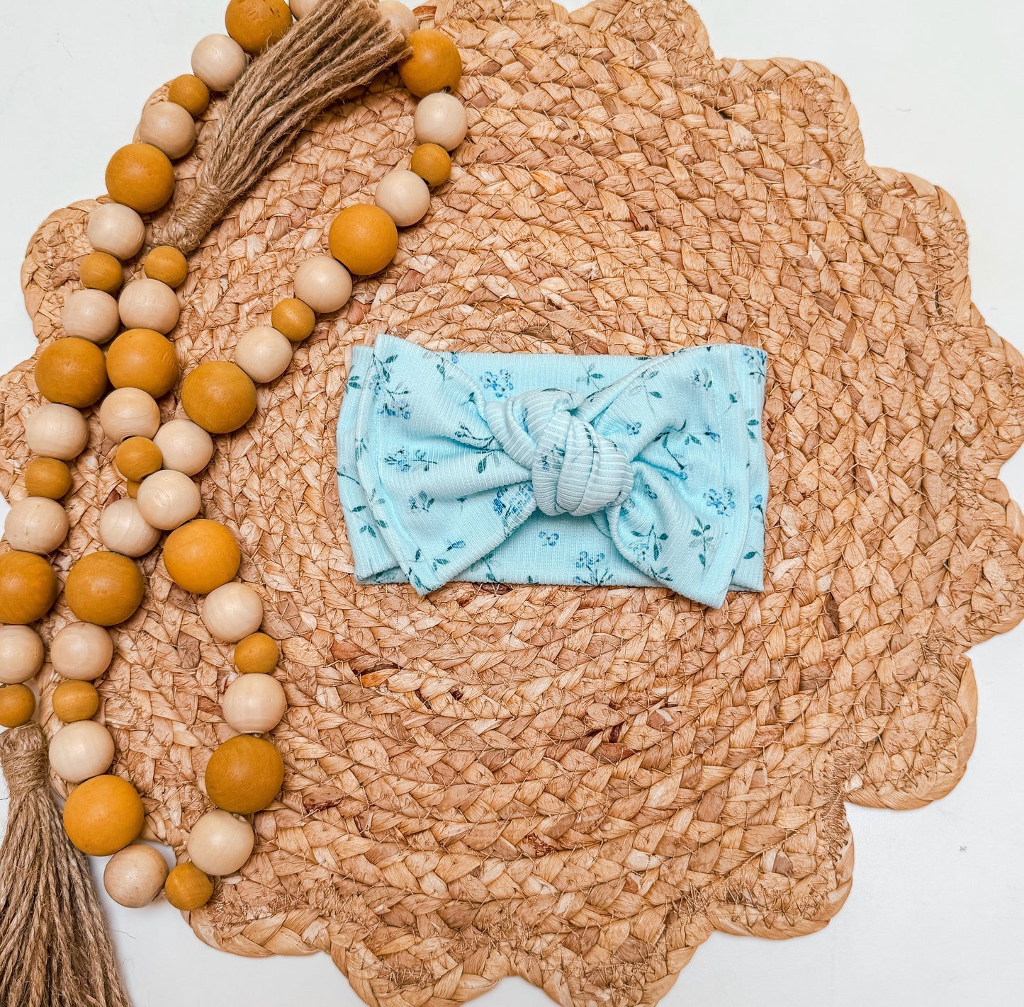 Blue on Blue Floral Wrap