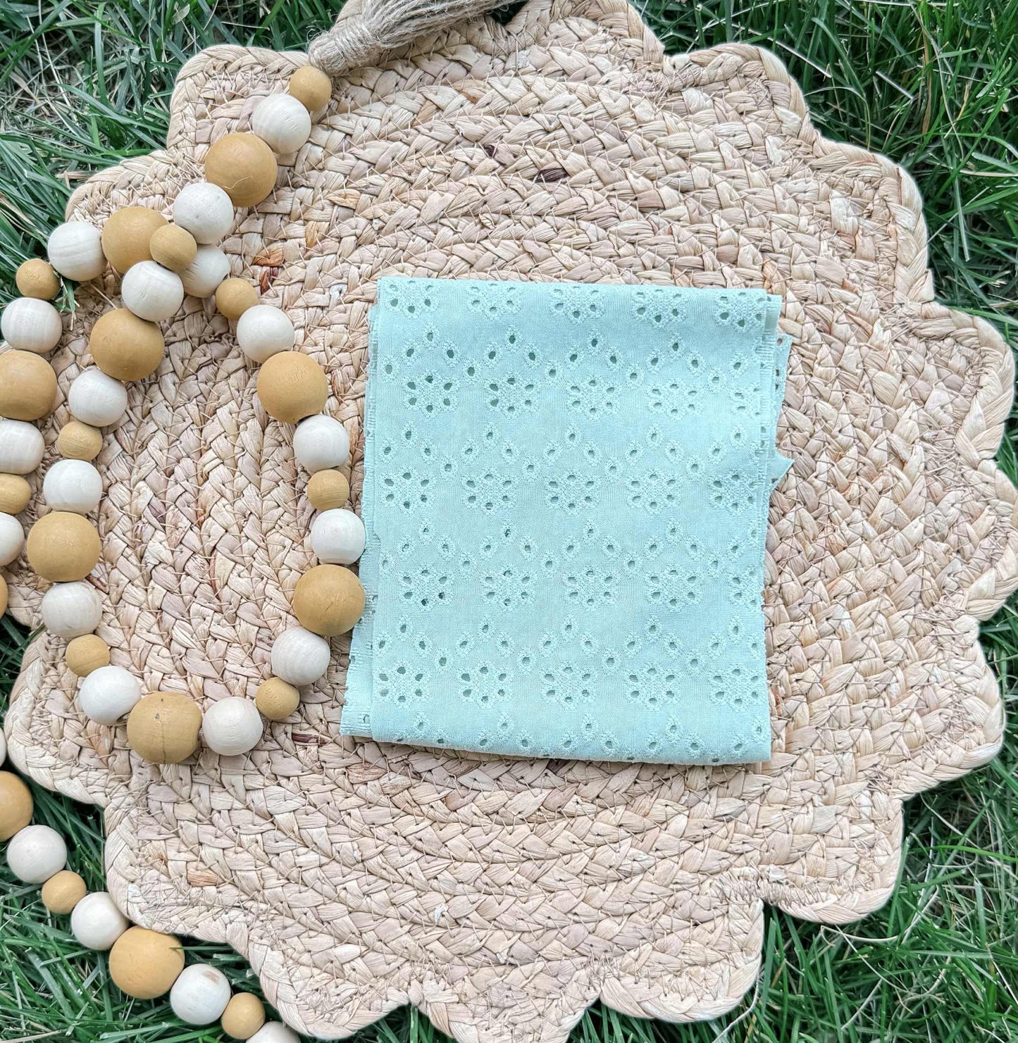 Minty Blue Eyelet